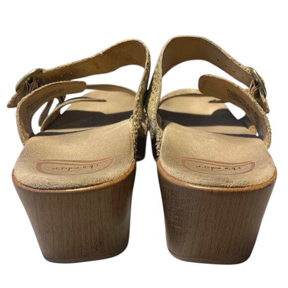 DANSKO Shades of Beige Sophie Snakeskin Double-Strap Women's Clog Sandals Size 4 - Picture 6 of 8